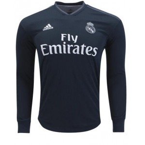 Camisa oficial Adidas Real Madrid 2018 2019 II jogador manga comprida